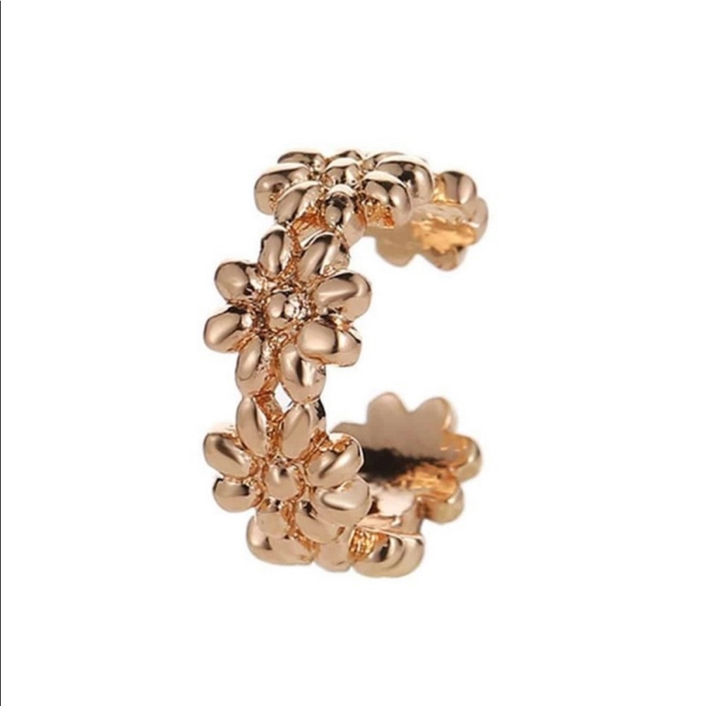 Gold Flower Ear Cuff - Picture 3 of 4